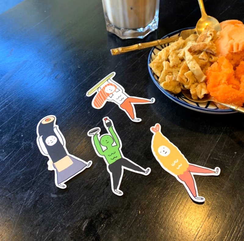 贴纸 - 寿司 - 贴纸 - 纸 多色