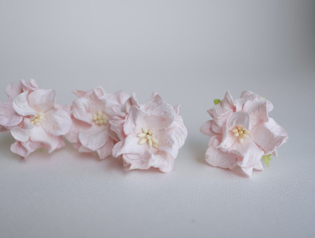 纸花，DIY手工用品，25朵栀子花，粉红色。 - 其他 - 纸 粉红色