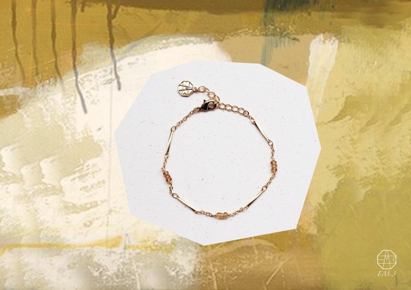 11月诞生石-Citrine黄水晶鱼子系列22K手链 - 手链/手环 - 宝石 黄色