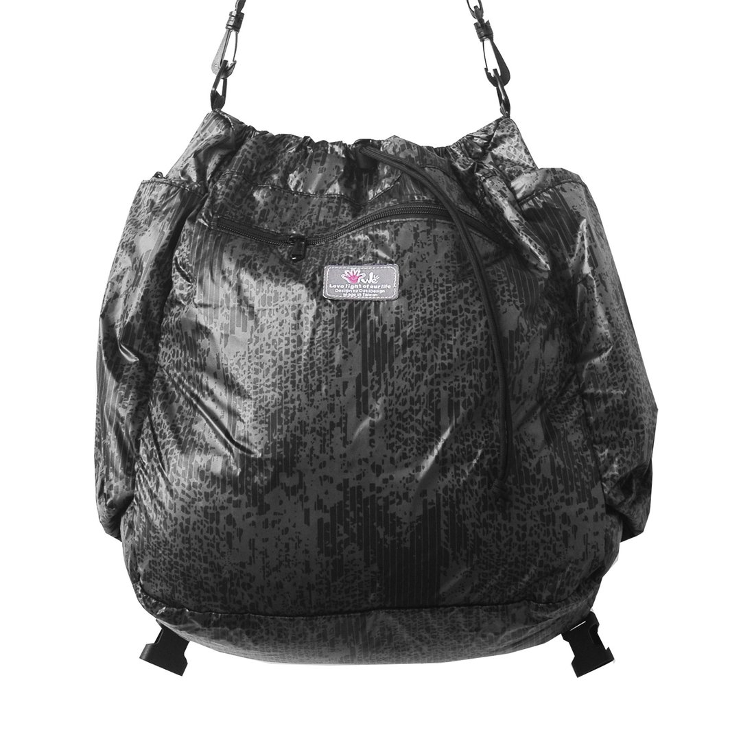 Welightbag超轻多功能后背侧背手提_新款亲子情侣包_黑豹迷彩大 - 侧背包/斜挎包 - 聚酯纤维 黑色