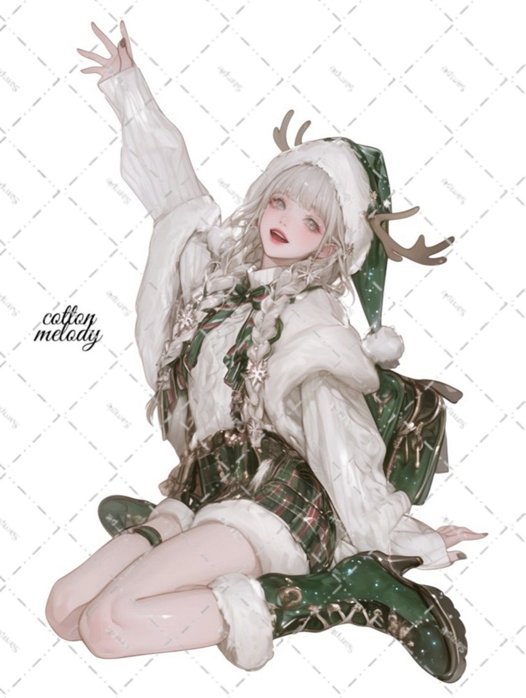 original sticker no.7491 人物贴纸 原创贴纸 人物贴纸 女孩贴纸 原创人物贴纸 - 贴纸 - 纸 
