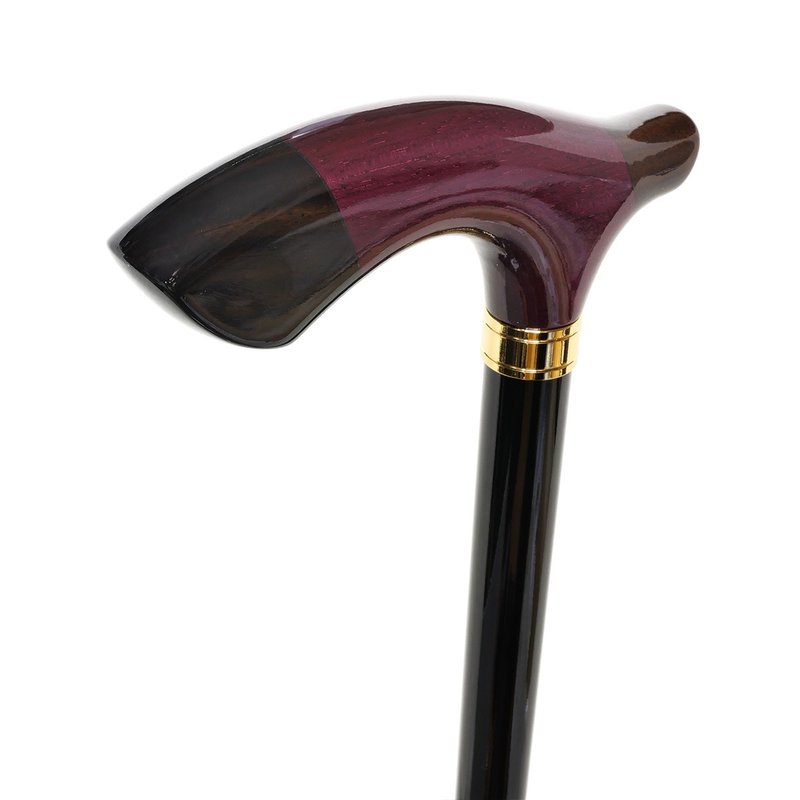 组木手杖 乌木・紫心木 天然木制单杖 - 其他 - 木头 咖啡色