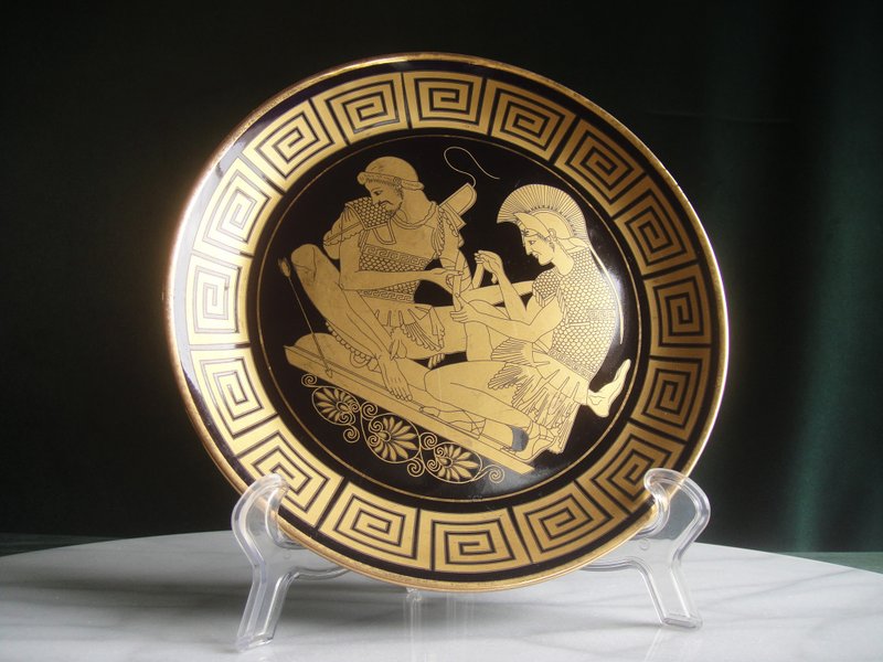 【老时光 OLD-TIME】早期二手希腊制镀24K金盘壁饰 - 摆饰 - 其他材质 