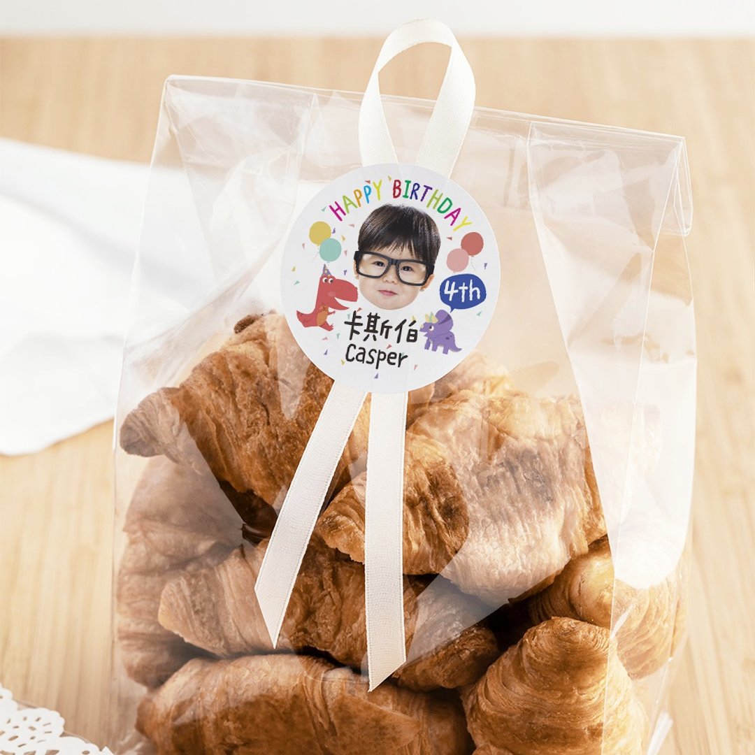 派对生日贴纸 姓名贴 姓名贴纸 抓周贴纸 Happy Birthday - 贴纸 - 防水材质 白色