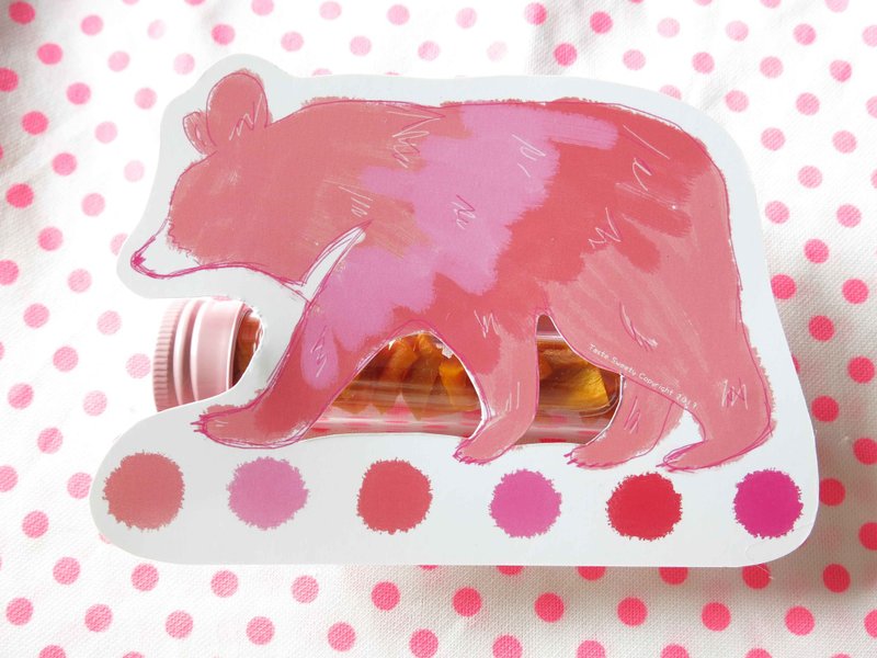 幸福果铺-缤纷色票熊小巧水果干(单支) - 水果干 - 新鲜食材 粉红色