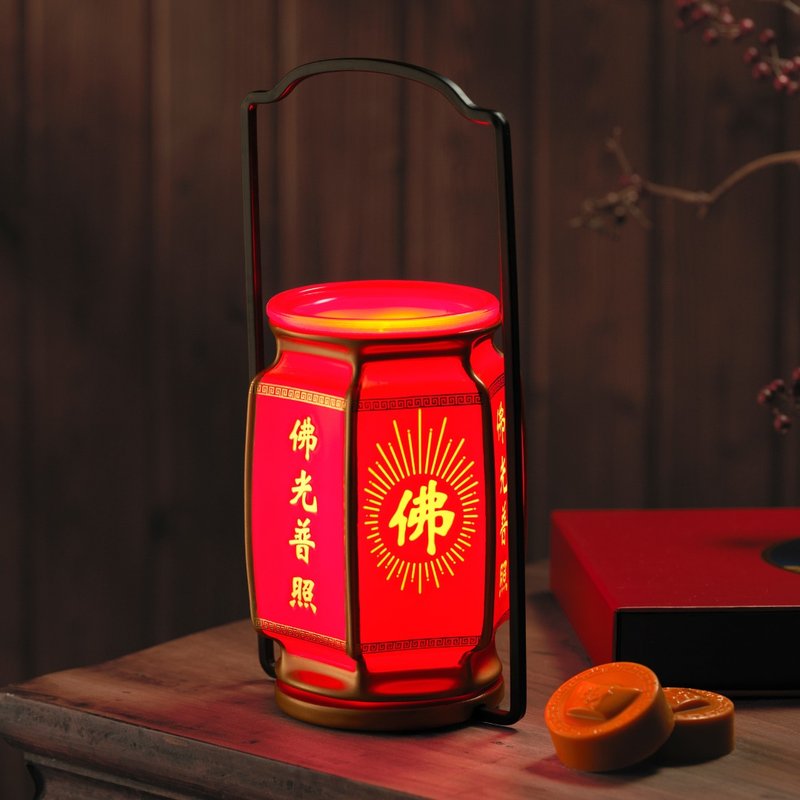佛光普照净香烛灯 - 蜡烛/烛台 - 瓷 红色