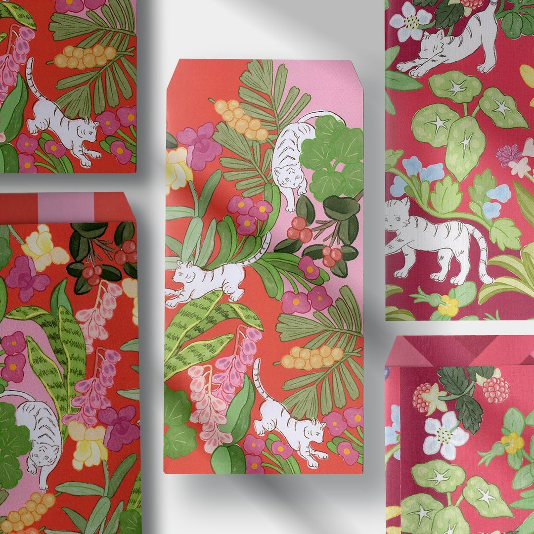红包袋/虎年插画红包 - 红包/春联 - 纸 红色