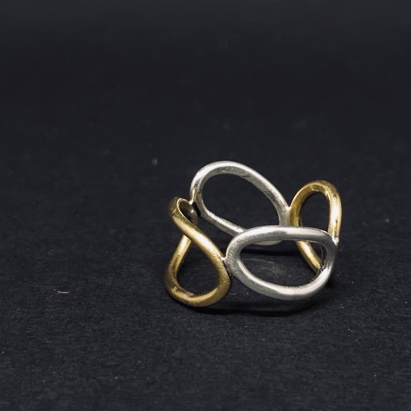 爱情魔力转圈圈-青冶金工手作的诗时尚戒指,婚戒,爱自己幸福中 - 戒指 - 银 