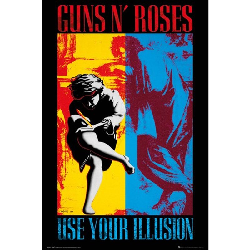 【枪与玫瑰】 GUNS N ROSES - Use Your Illusion I/II 进口海报 - 海报/装饰画/版画 - 其他材质 多色