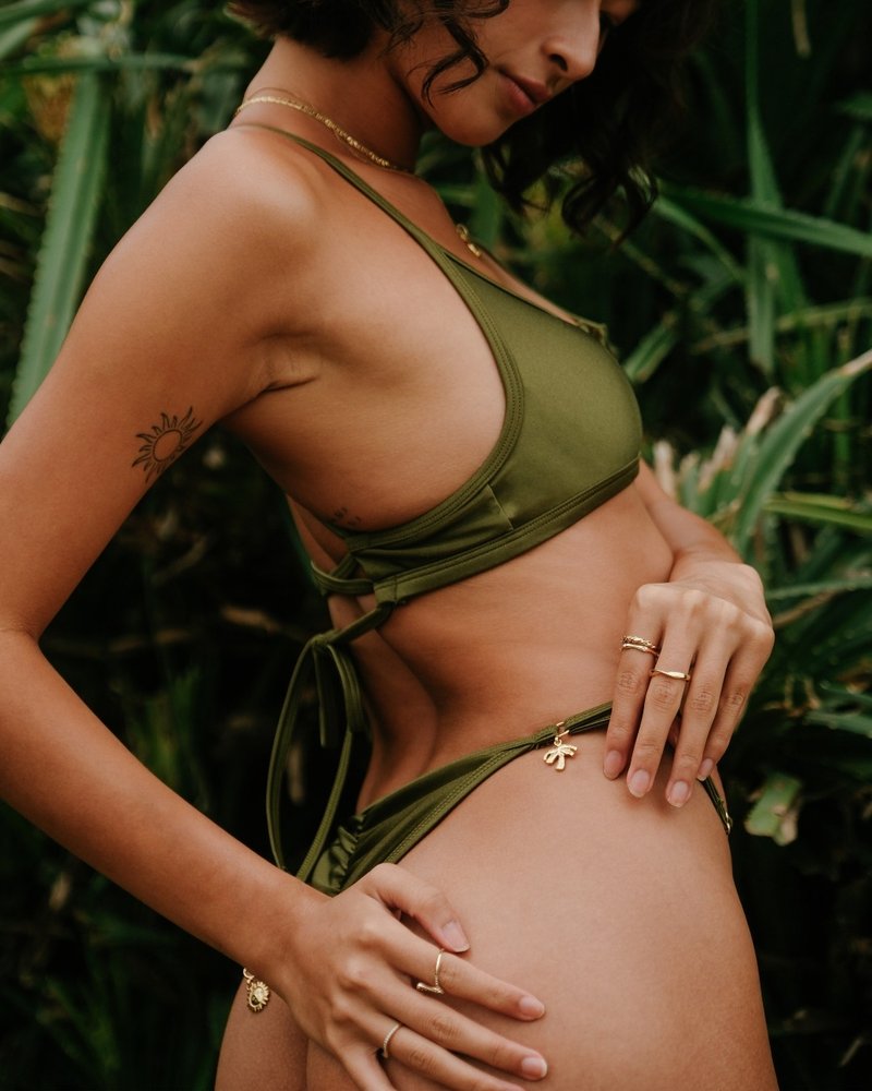 Paula Bottom | 橄榄绿 | 下身 - 女装泳衣/比基尼 - 聚酯纤维 绿色