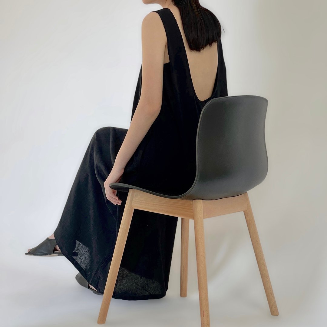 Curvy dress + cotton linen - 洋装/连衣裙 - 亚麻 多色