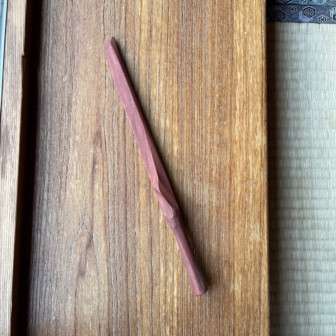 我制杖　刀形魔杖　三梨梨　指挥棒　手工魔杖　手工法杖 - 摆饰 - 木头 红色