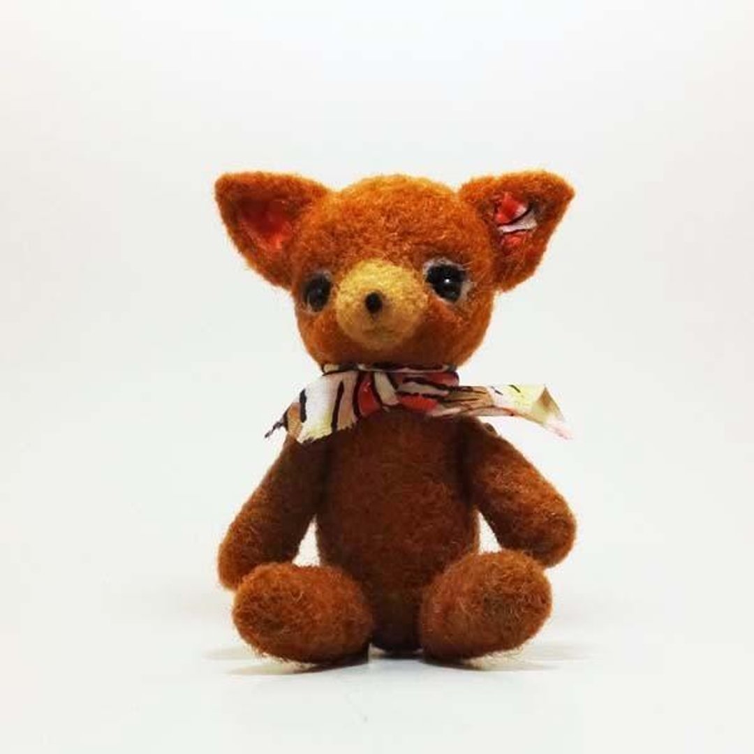 Bear walnut color - 玩偶/公仔 - 羊毛 