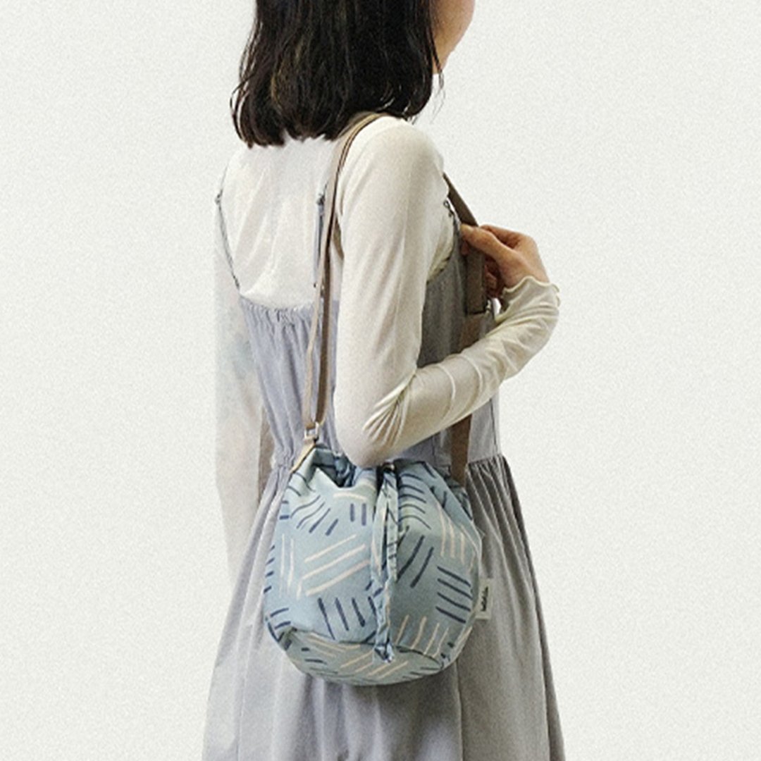 【Nature Beauty系列新品】BORA 两用单肩包小号 (雨绿色) - 侧背包/斜挎包 - 聚酯纤维 蓝色