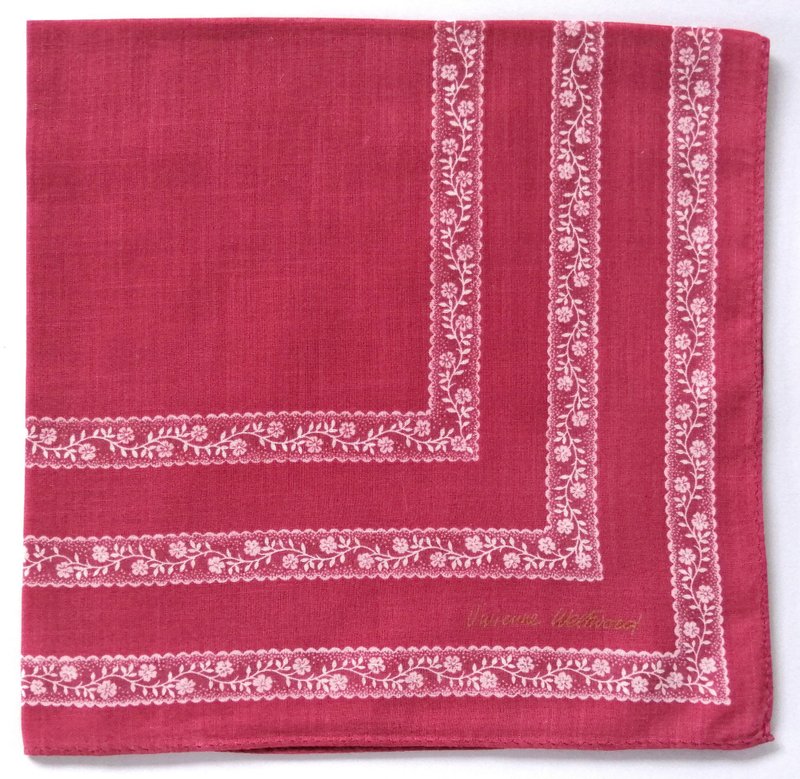 Vivienne Westwood 复古手帕 白蕾丝 20 x 19 英寸 - 手帕/方巾 - 棉．麻 红色