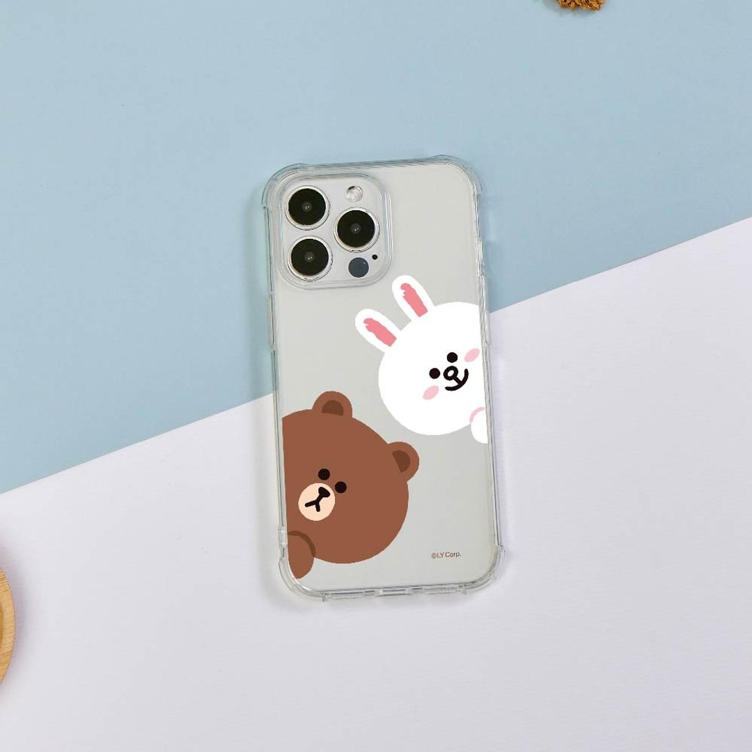 LINE FRIENDS经典-可爱探头全气囊防摔iPhone手机壳 - 手机壳/手机套 - 硅胶 多色