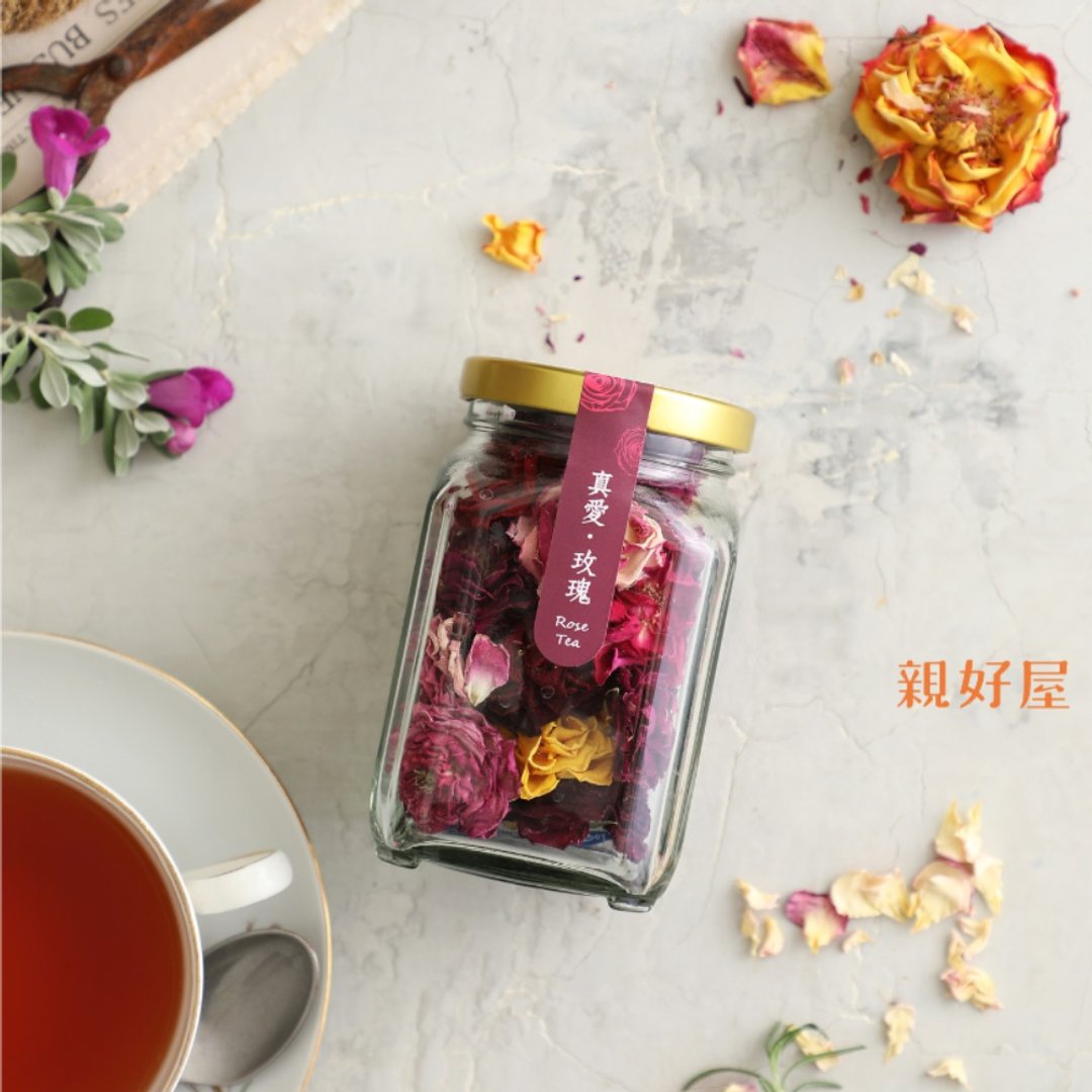 台湾玫瑰花朵茶 整朵玫瑰 可食用  阿里山玫瑰庄园 花草茶 - 茶 - 其他材质 