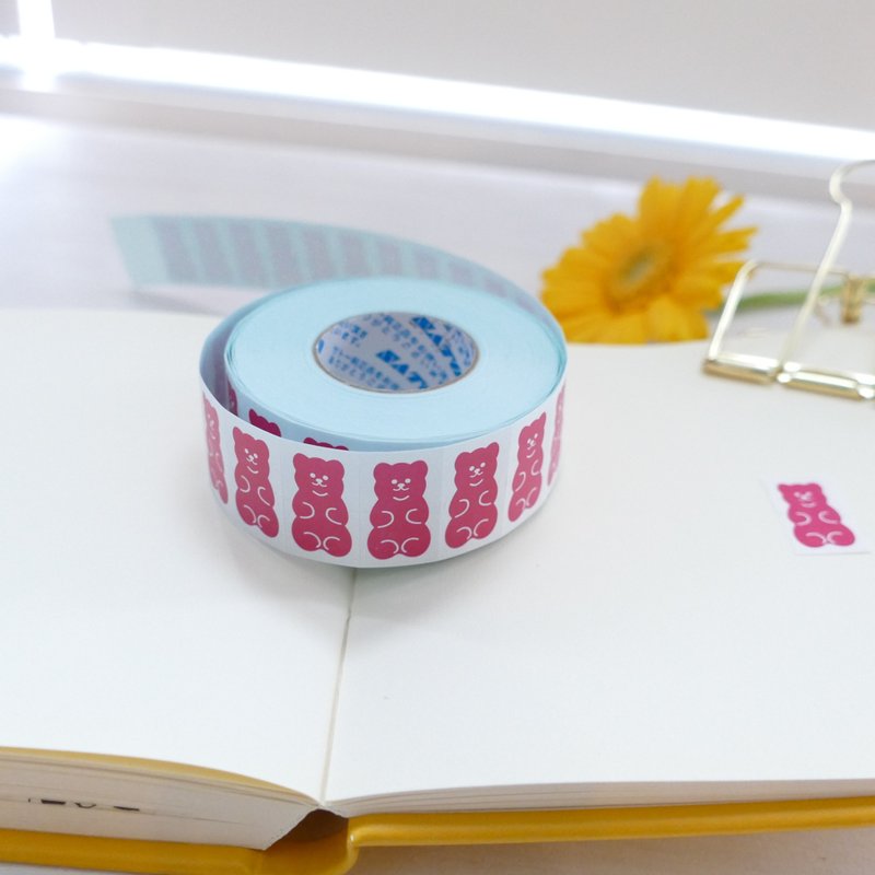 标签贴纸 软糖小熊 红色 - 贴纸 - 纸 粉红色