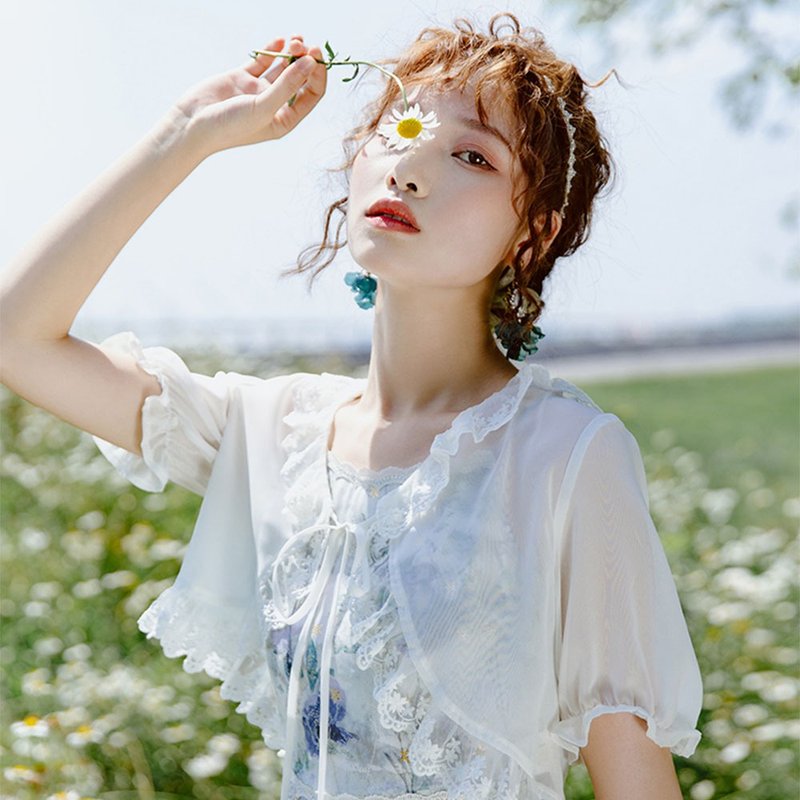 前短后长吊带连衣裙YAX1247 - 洋装/连衣裙 - 其他材质 蓝色