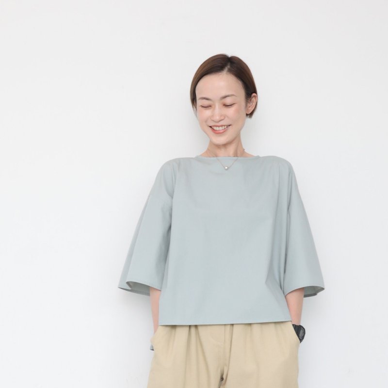 OMAKE.jp 钟型上衣BellTops 薄荷绿 - 女装上衣 - 棉 绿色