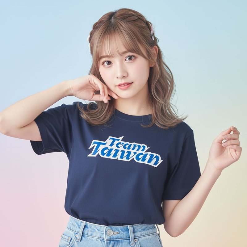 TEAM TAIWAN 挺台湾 中性短袖T恤 062 - 男装上衣/T 恤 - 棉．麻 蓝色