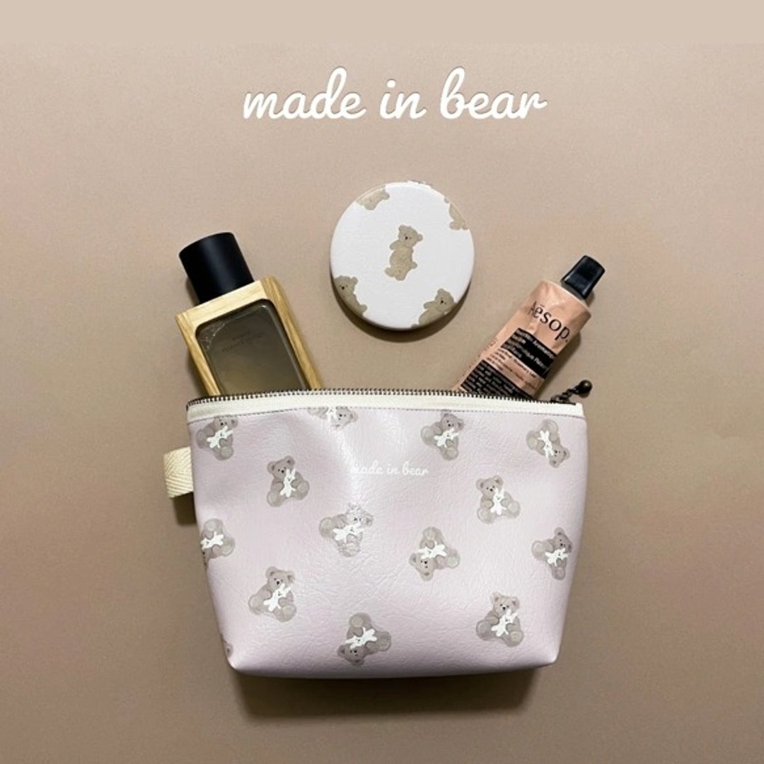 熊熊化妆包  | made in bear - 化妆包/杂物包 - 其他材质 粉红色