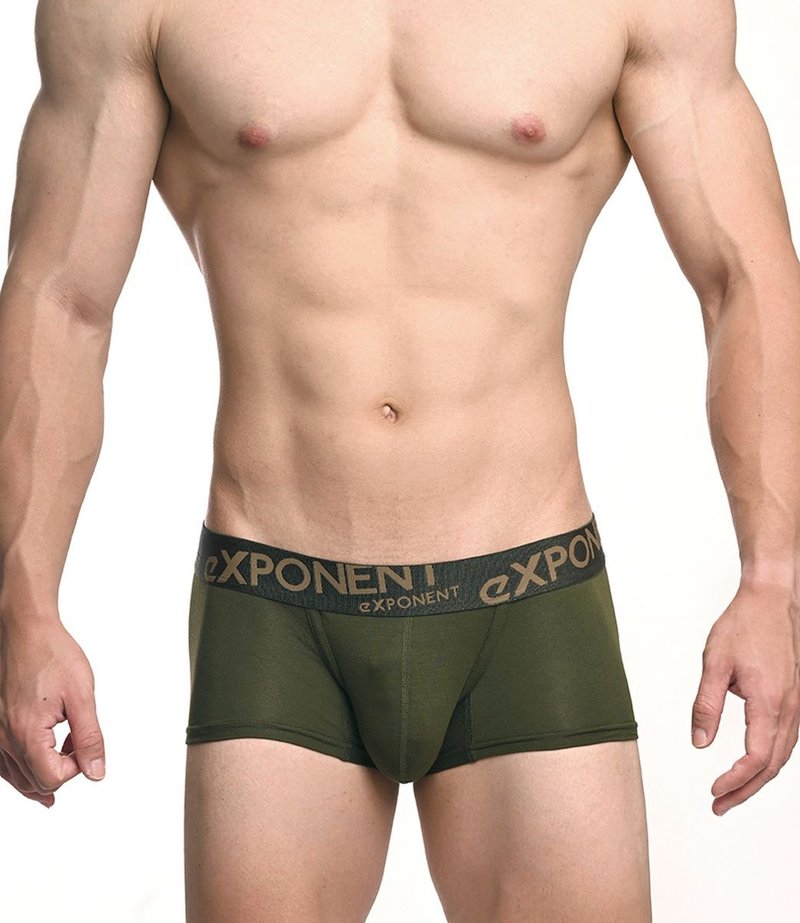 体验价 eMBRACE - Extreme Comfort 极致莫代尔四角裤-军绿色 - 男士内衣裤 - 棉．麻 绿色