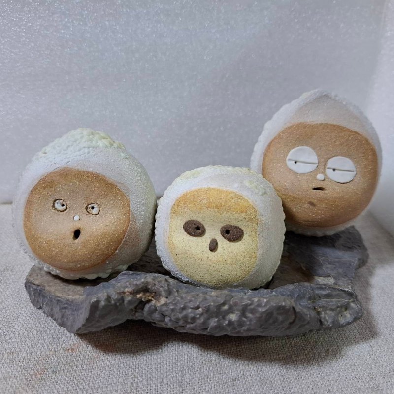 陶偶一家人系列 - 46 号 疗愈系手作陶偶 文创 摆饰 - 玩偶/公仔 - 陶 