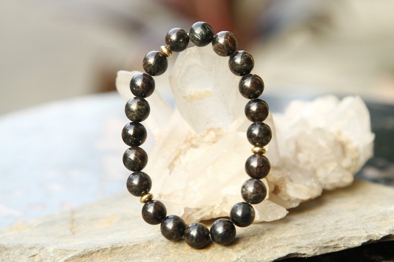 【手环系列】8.3mm 黑龙晶手环 神秘质感黑 (欢迎定制) - 手链/手环 - 宝石 多色