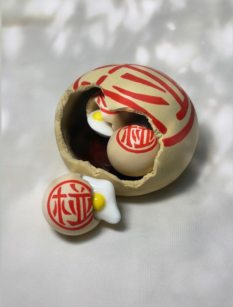 手作台南传统黑糖椪饼-饰品盒 - 其他 - 粘土 橘色