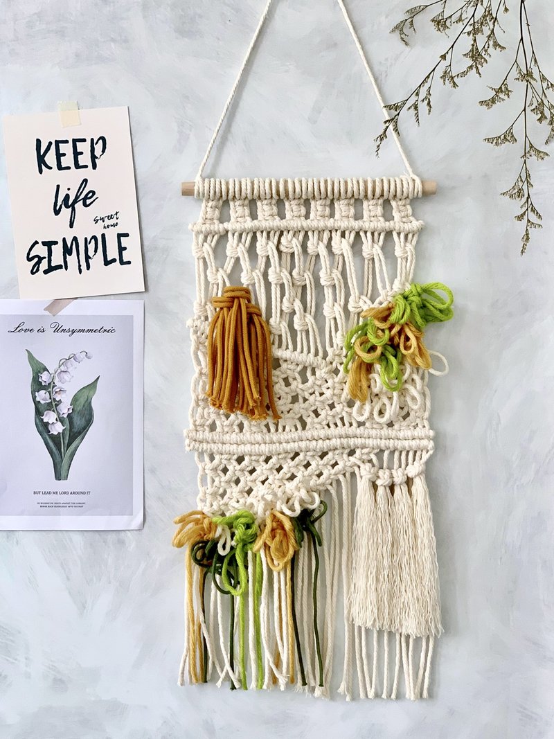 macrame手工编织壁挂 - 墙贴/壁贴 - 棉．麻 白色