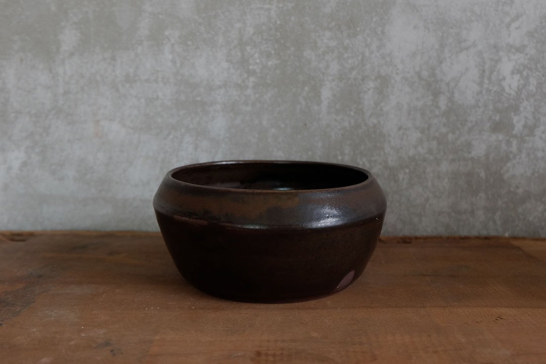 撒金黑手拉胚水盂 水方 - 茶具/茶杯 - 陶 