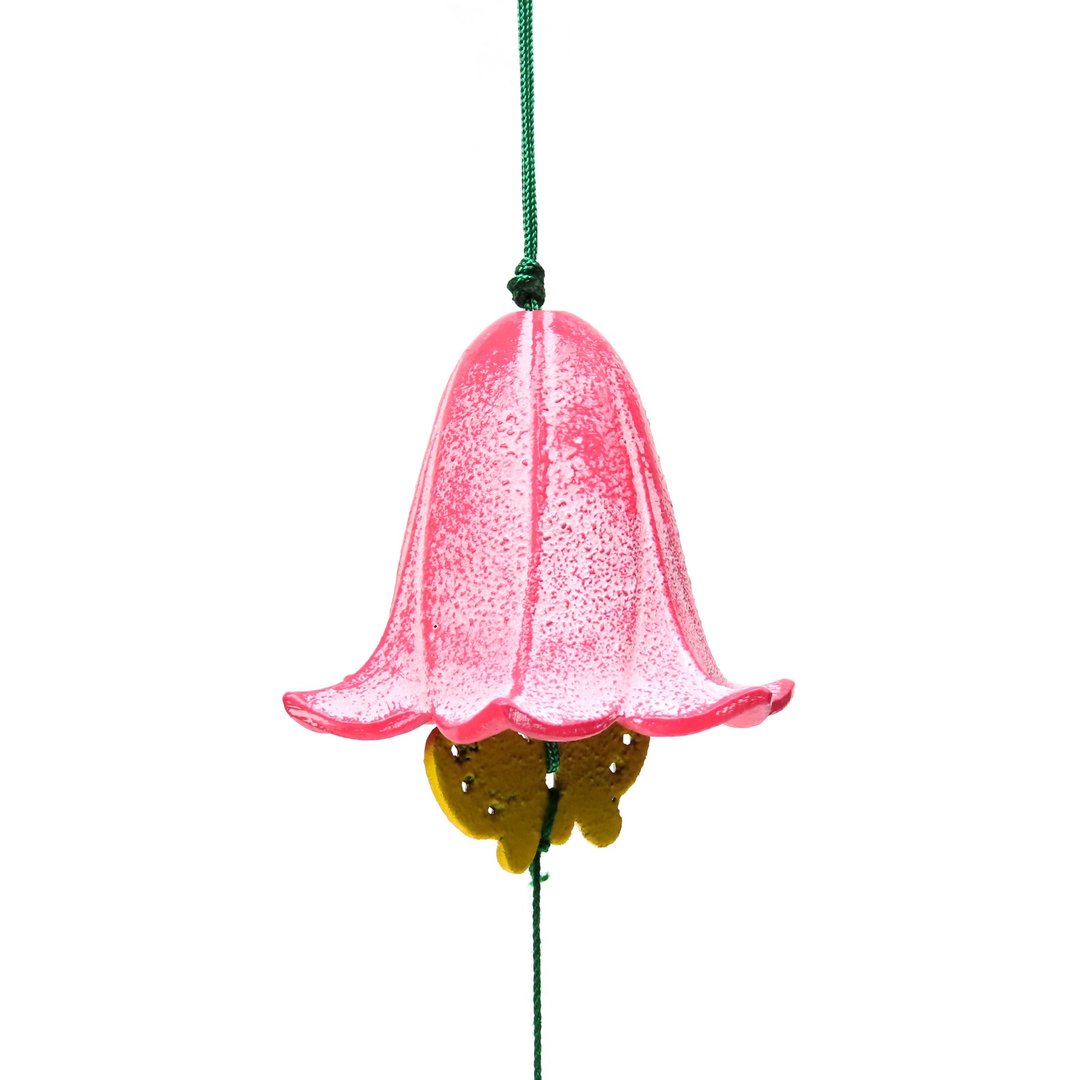 南部铁器 风铃 百合花 粉红色 日本制 - 摆饰 - 其他金属 粉红色