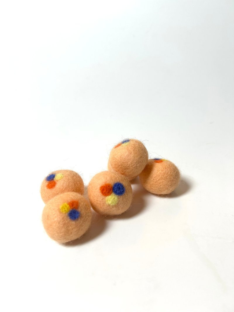 霓裳彩虹糖 宠物猫狗羊毛玩具球 - 玩具 - 羊毛 粉红色