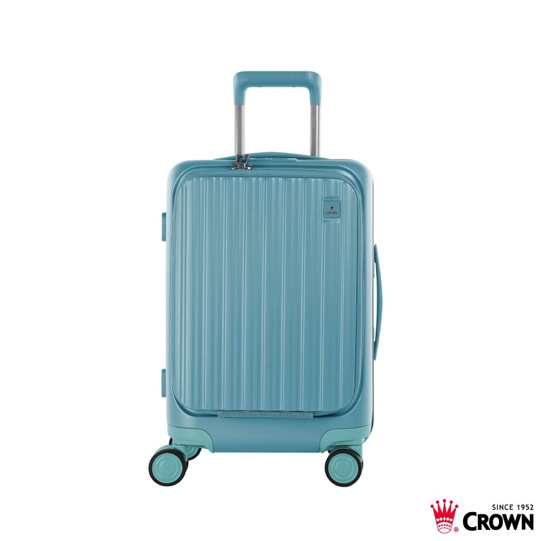 【CROWN】21寸 BOXY 前开框架拉杆箱 登机箱  鼠草绿色 - 行李箱/行李箱保护套 - 塑料 绿色