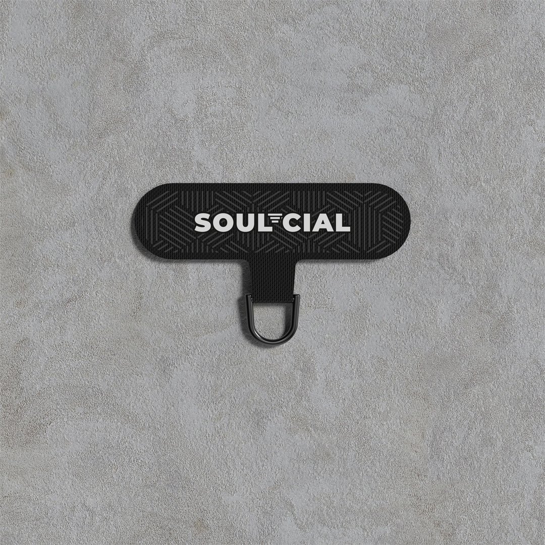 SOULCIAL 手机绳挂片 夹片 手机背带夹片 耐磨材质 适配多种机壳 - 手机配件 - 尼龙 黑色