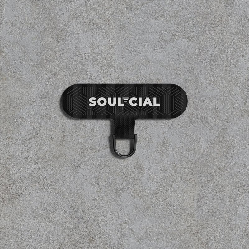 SOULCIAL 手机绳挂片 夹片 手机背带夹片 耐磨材质 适配多种机壳 - 手机配件 - 尼龙 黑色