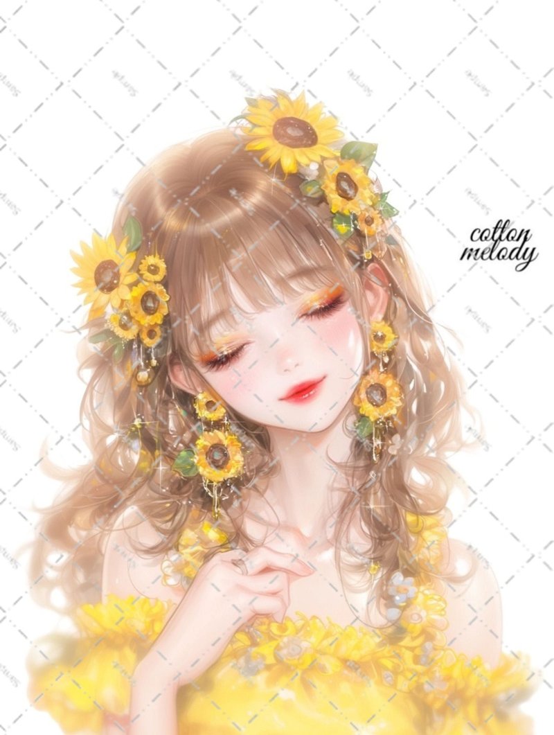 original sticker no.5868 人物贴纸 原创贴纸 人物贴纸 女孩贴纸 原创人物贴纸 - 贴纸 - 纸 