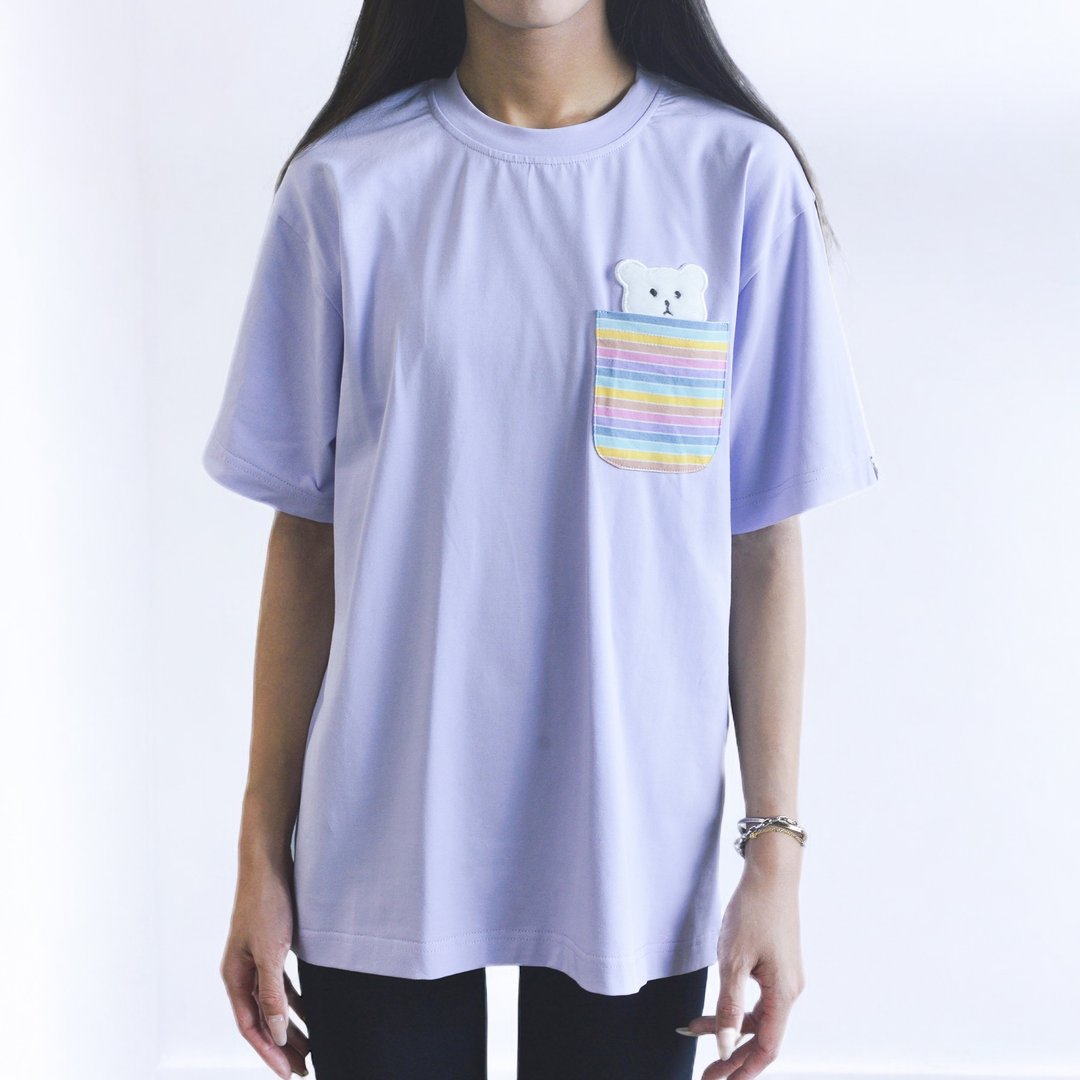 【Momoji】BEAR Hooman Tee - 中性连帽卫衣/T 恤 - 棉 多色