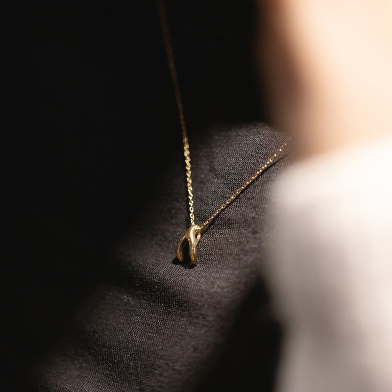 Wishbone许愿骨 抗过敏医疗钢项链 可配戴洗澡 - 项链 - 不锈钢 金色