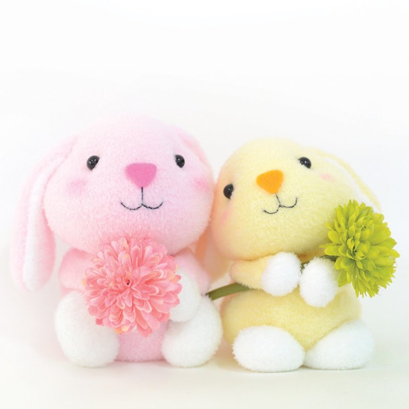 【独家手作】甜蜜雪绵兔 手缝 兔子 DIY手作材料 单入圣诞礼物 - 其他 - 其他材质 粉红色