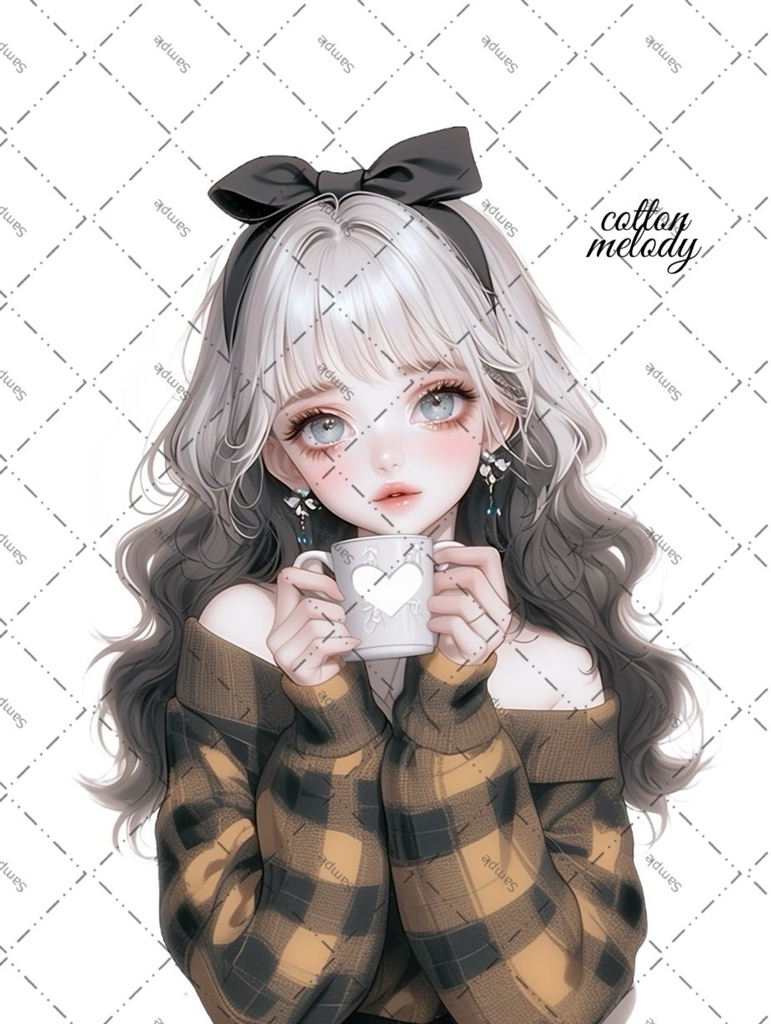 original sticker no.2092 人物贴纸 原创贴纸 原创人物贴纸 装饰贴纸 cotton melody - 贴纸 - 纸 