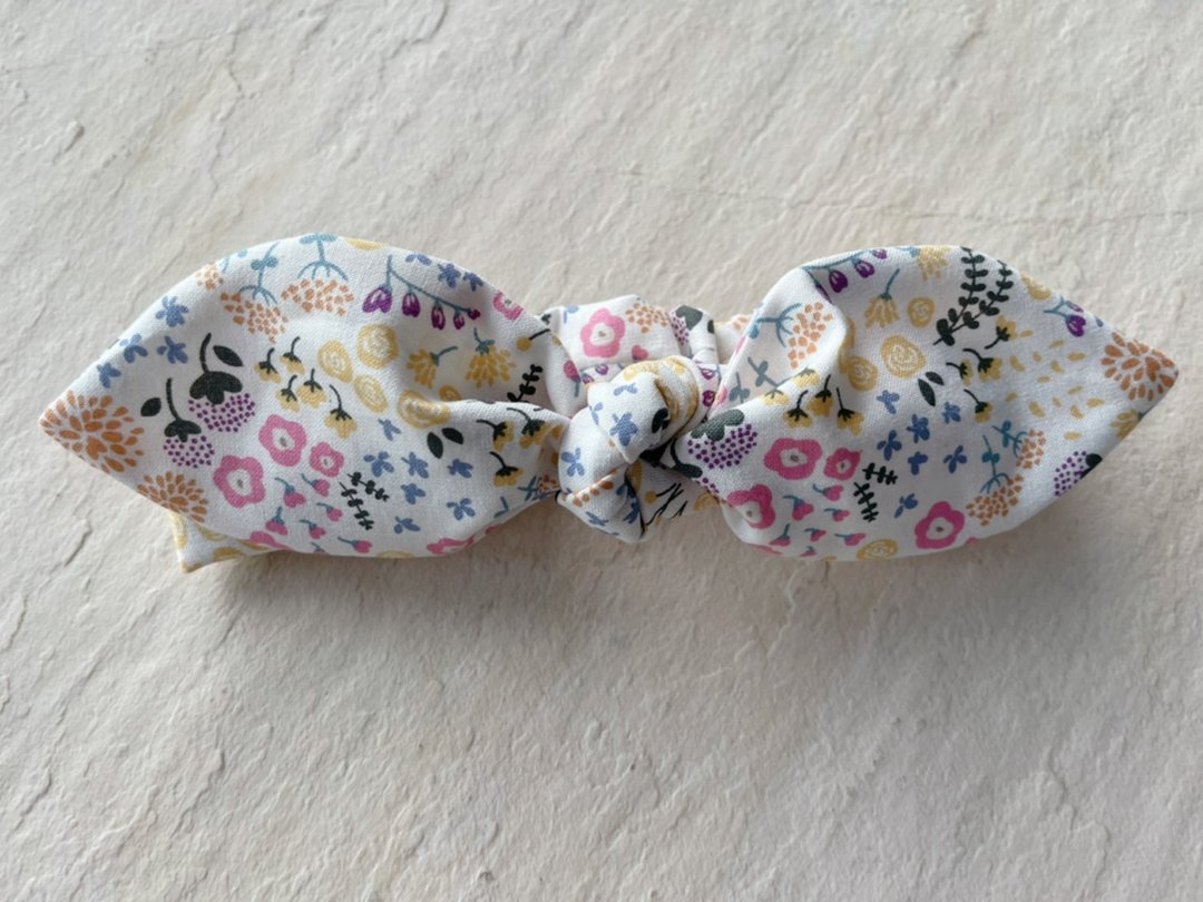 小小花海     手工纯棉绑带式蝴蝶结宝宝发带 - 婴儿帽/发带 - 棉 多色