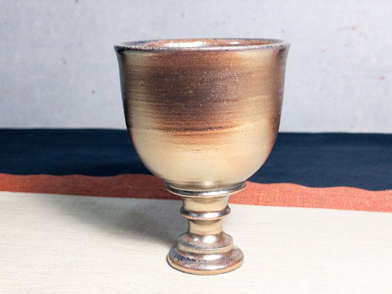高脚杯/红酒杯/茶杯/柴烧/杨博戎/金银彩 - 茶具/茶杯 - 陶 