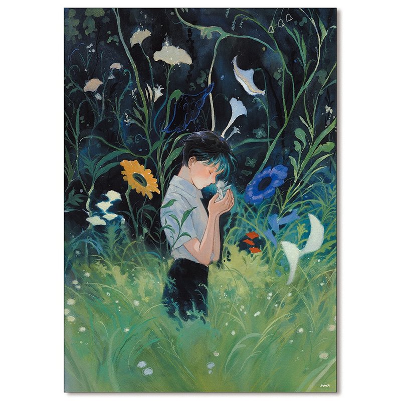 不强求日出 | NOMA | 韩国插画美术纸海报 A4 | 水彩 - 海报/装饰画/版画 - 纸 绿色