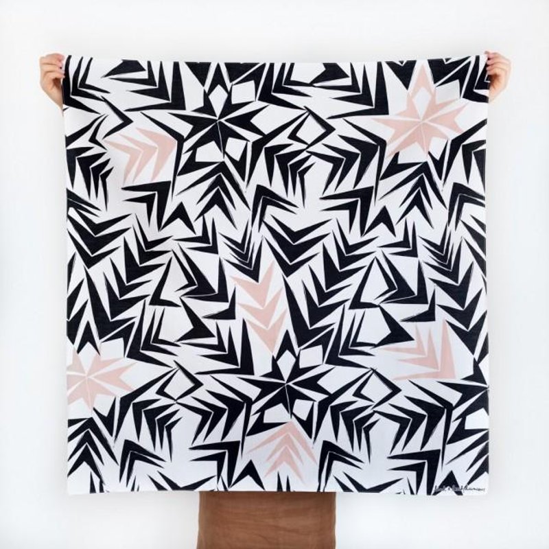 Angles - 丝巾 - 棉．麻 黑色