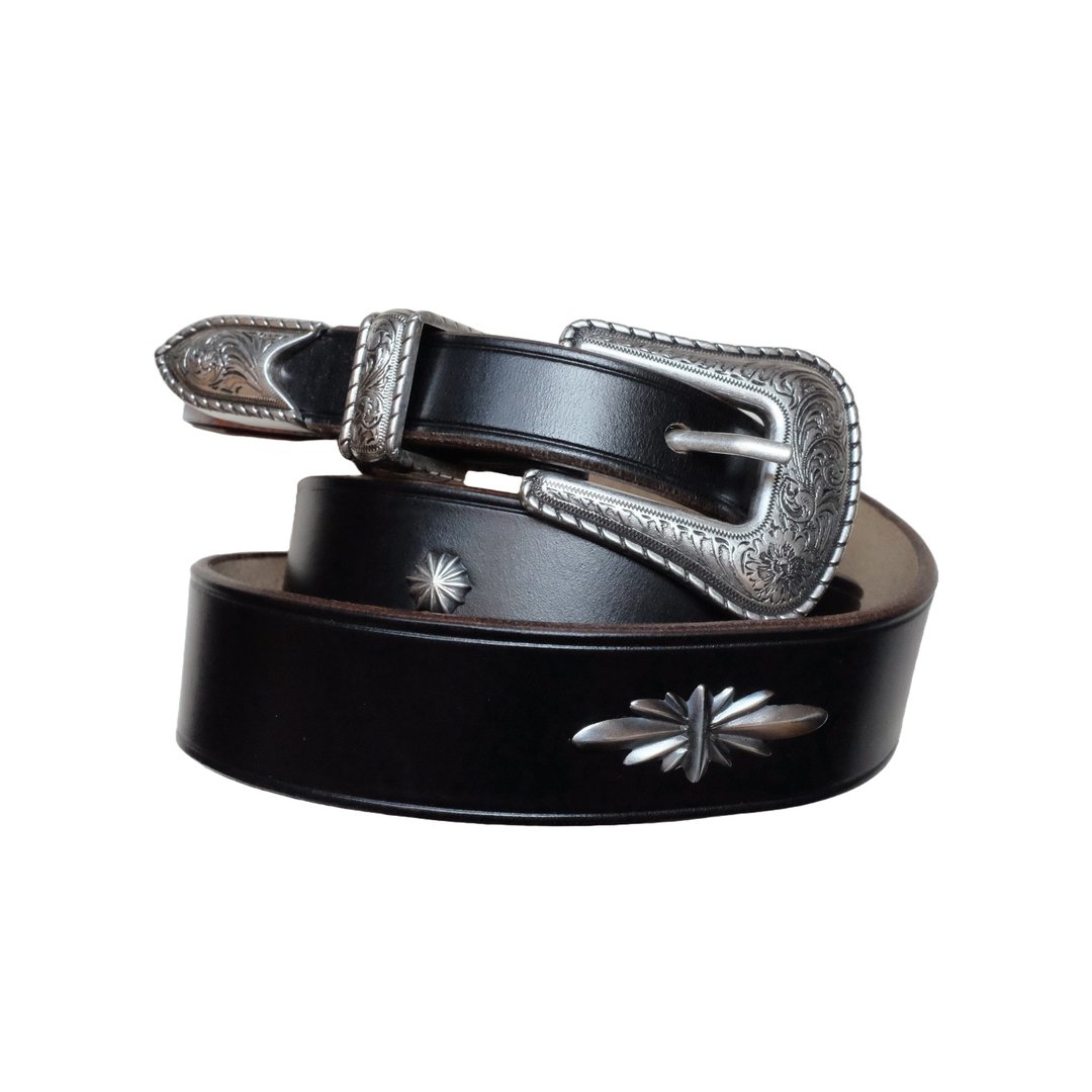 美国Horween Western Belt|手工皮带|真皮皮带|腰带|定制化 - 皮带/腰带 - 真皮 黑色