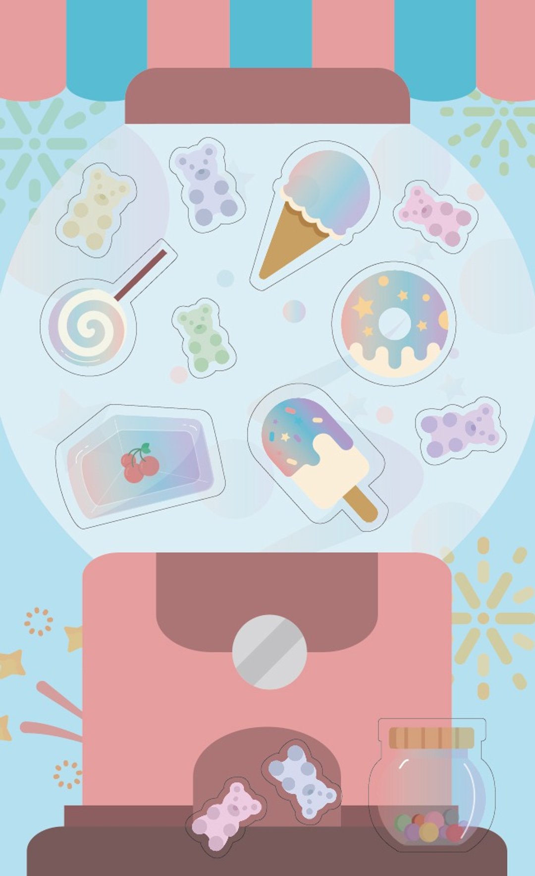 高质感透明防水贴纸-魔力甜点店 Clear Sticker - 贴纸 - 防水材质 透明
