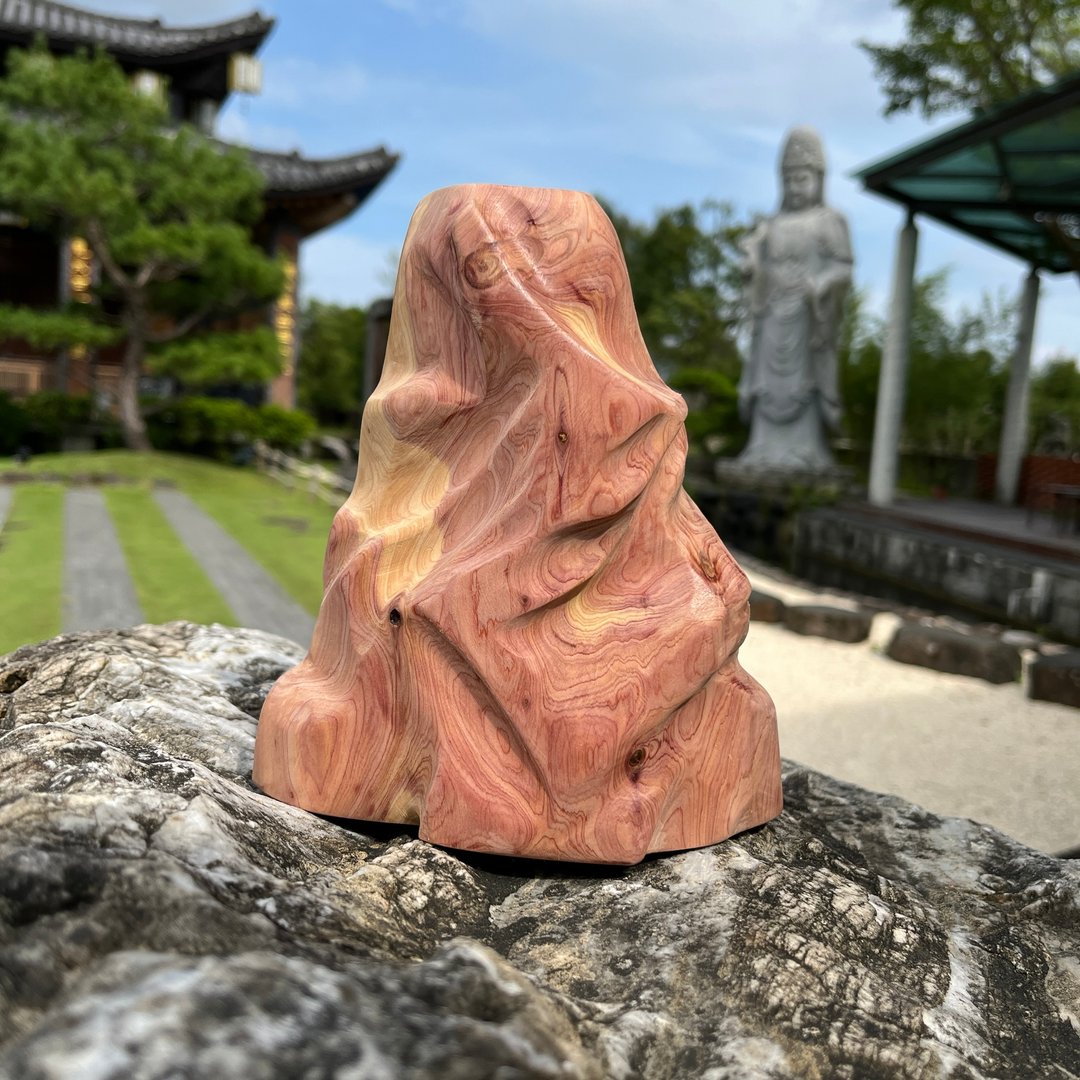 心山系列　Monet　龙柏摆件　家饰摆件　小枯山水　雕刻件 - 摆饰 - 木头 绿色