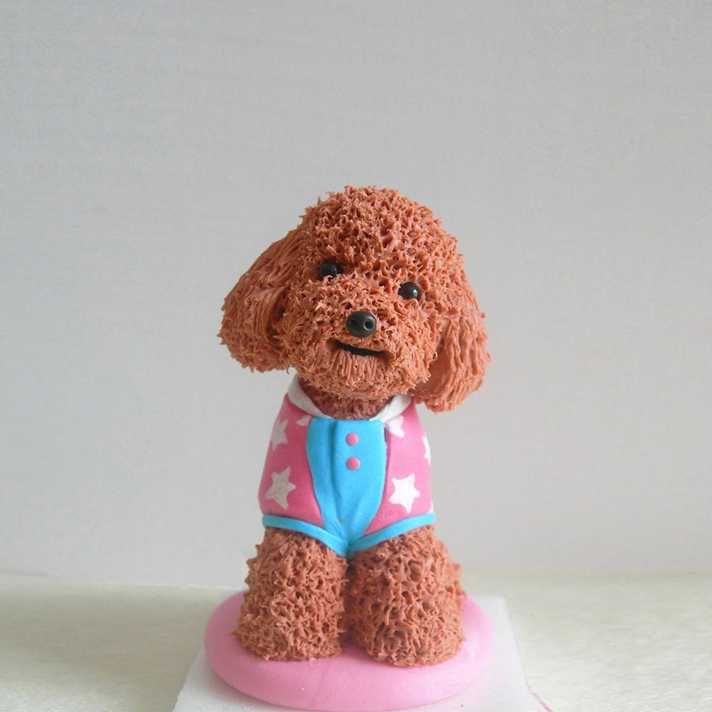 定制化 穿星星图案的贵宾 - 其他 - 粘土 